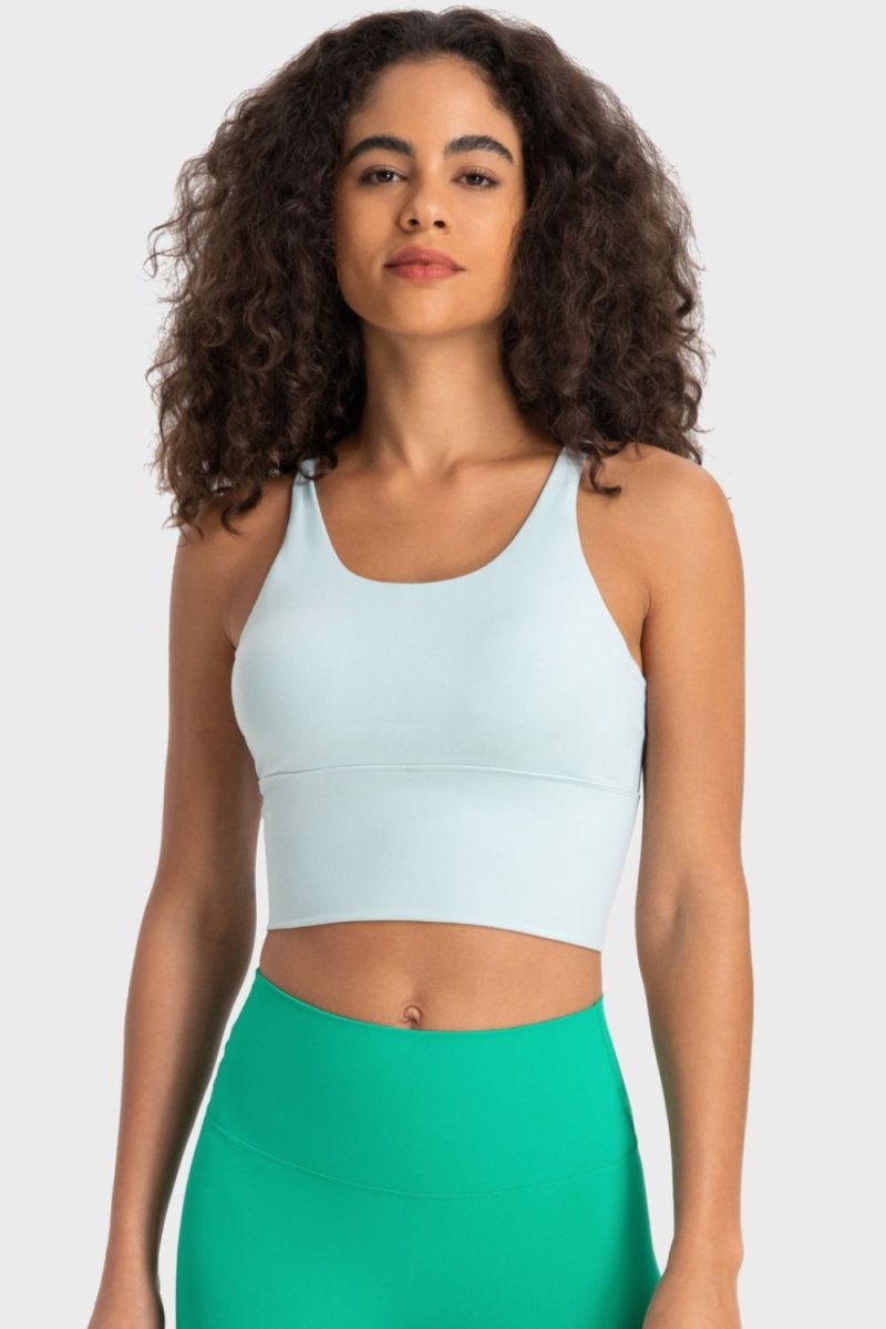 Millennia Crisscross Back Ladder Detail Sports Bra - Premium Fitness &amp; Activewear for Men &amp; Women|UK