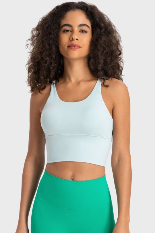 Millennia Crisscross Back Ladder Detail Sports Bra - Premium Fitness &amp; Activewear for Men &amp; Women|UK