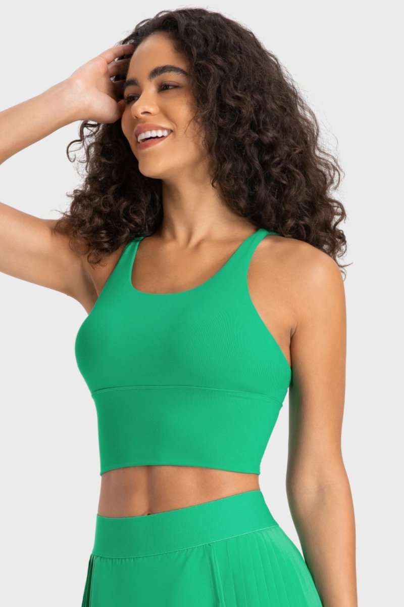 Millennia Crisscross Back Ladder Detail Sports Bra - Premium Fitness &amp; Activewear for Men &amp; Women|UK