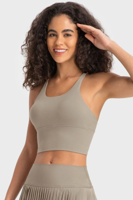 Millennia Crisscross Back Ladder Detail Sports Bra - Premium Fitness &amp; Activewear for Men &amp; Women|UK