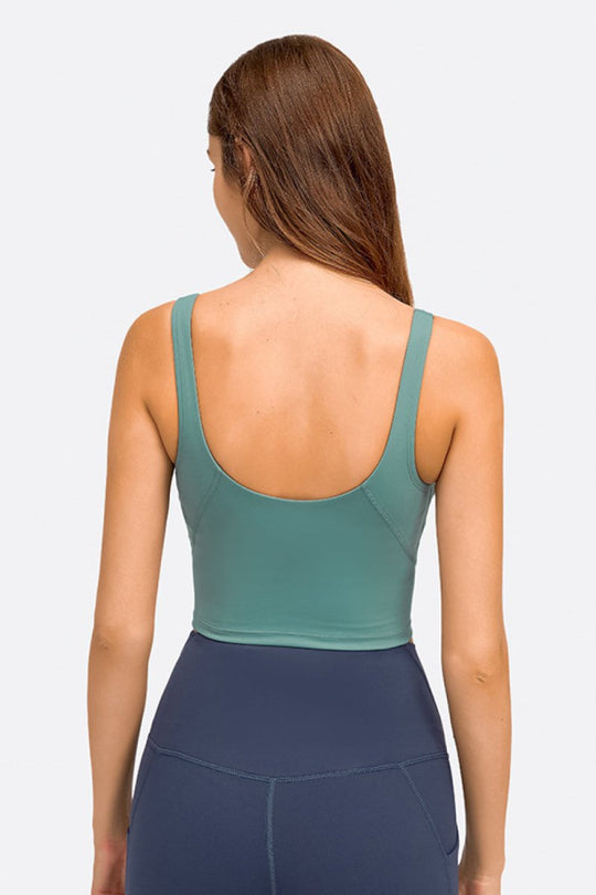 Millennia Deep V-Neck Crop Sports Bra - Premium Fitness &amp; Activewear for Men &amp; Women|UK