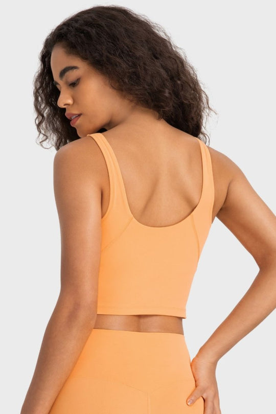 Millennia Deep V-Neck Crop Sports Bra - Premium Fitness &amp; Activewear for Men &amp; Women|UK