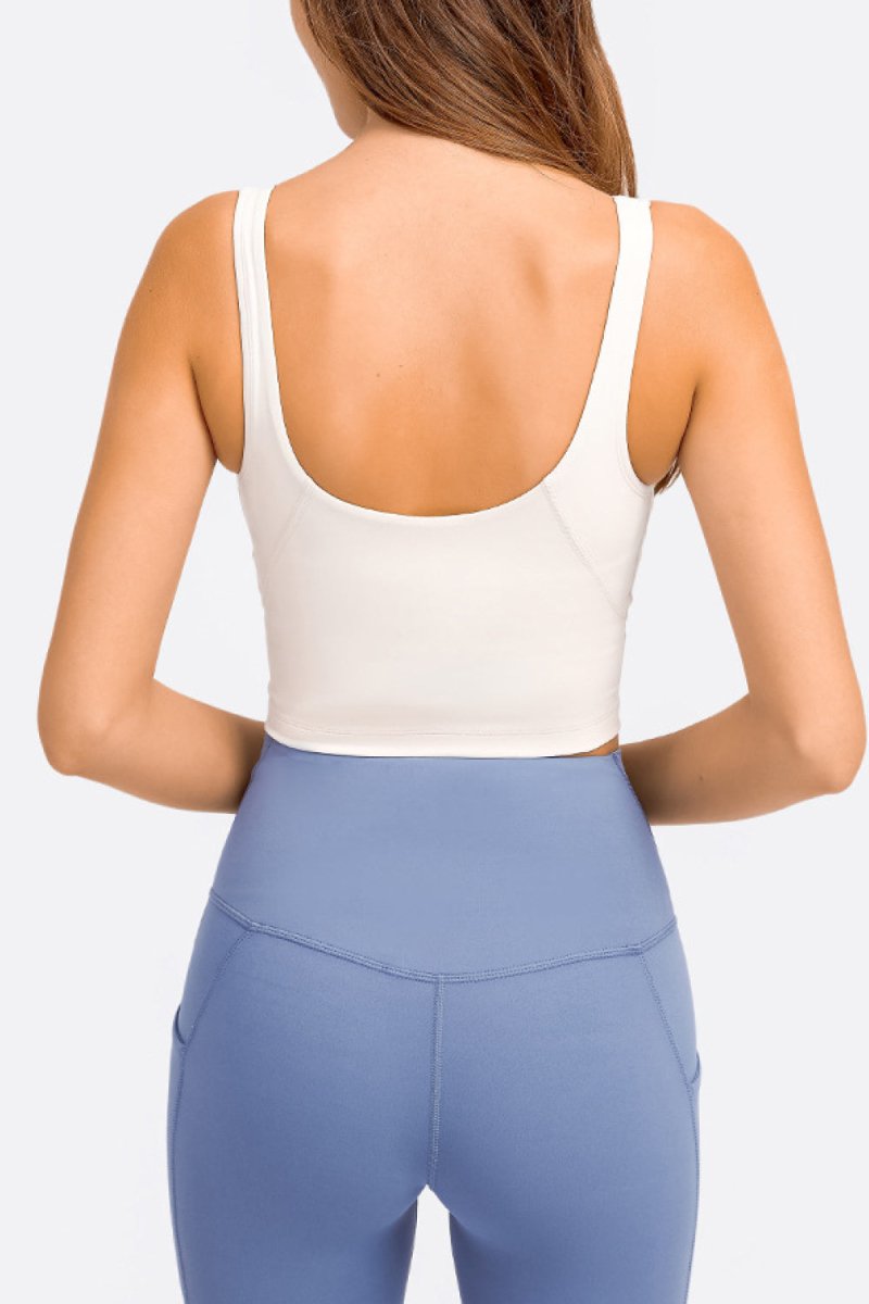 Millennia Deep V-Neck Crop Sports Bra - Premium Fitness &amp; Activewear for Men &amp; Women|UK