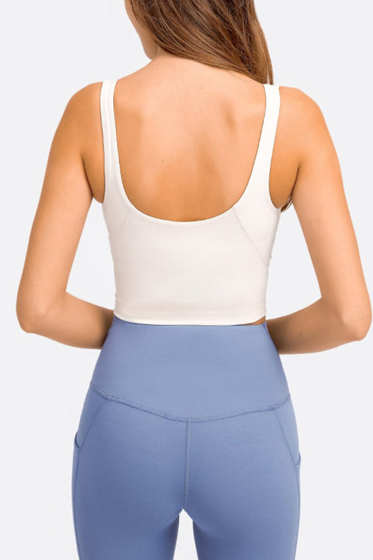 Millennia Deep V-Neck Crop Sports Bra - Premium Fitness &amp; Activewear for Men &amp; Women|UK