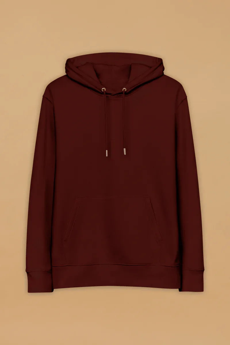 Minimalist Burgundy Eco-Friendly Fashion Hoodie Made From 100% Organic Cotton - Allen-Fitness