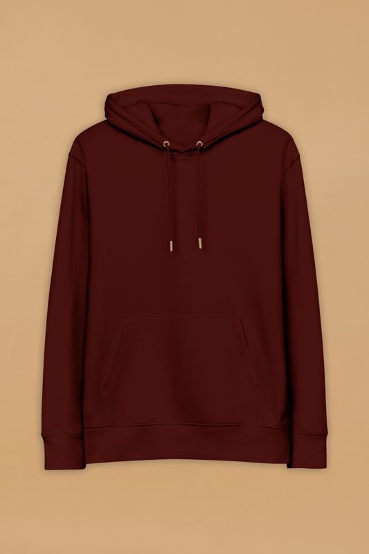Minimalist Burgundy Eco - Friendly Fashion Hoodie Made From 100% Organic Cotton - Allen - Fitness
