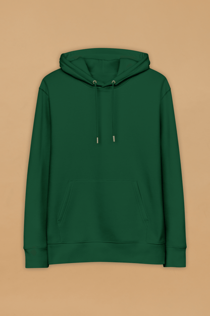 Minimalist Green Organic Cotton Hoodie - Sustainable Fashion with Double - Layered Hood & Pouch Pocket - Allen - Fitness