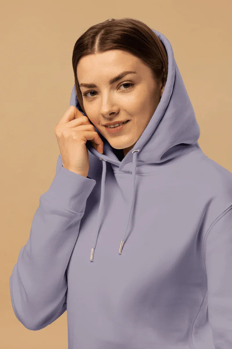 Minimalist Lavender Hoodie - Sustainable 100% Organic Cotton, Double-Layered Hood, Athletic Fit - Allen-Fitness
