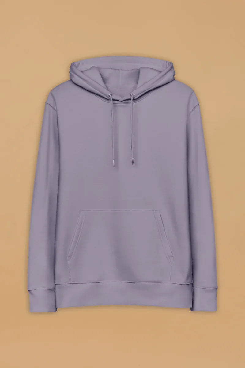 Minimalist Lavender Hoodie - Sustainable 100% Organic Cotton, Double-Layered Hood, Athletic Fit - Allen-Fitness