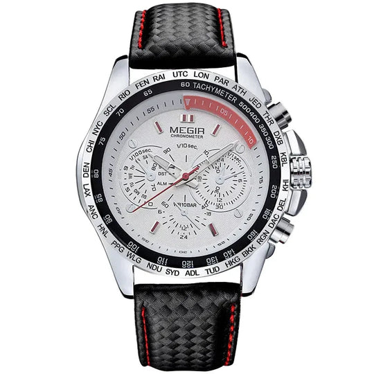 Multifunctional Chronograph Fashion Luminous Steel Case Quartz Watch - Allen-Fitness