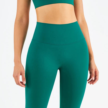 Women Yoga Pants Set with Hollow Adjustable Buckle and Super Soft Fabric.
