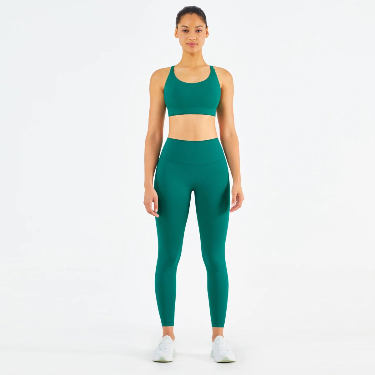 Women Yoga Pants Set with Hollow Adjustable Buckle and Super Soft Fabric.
