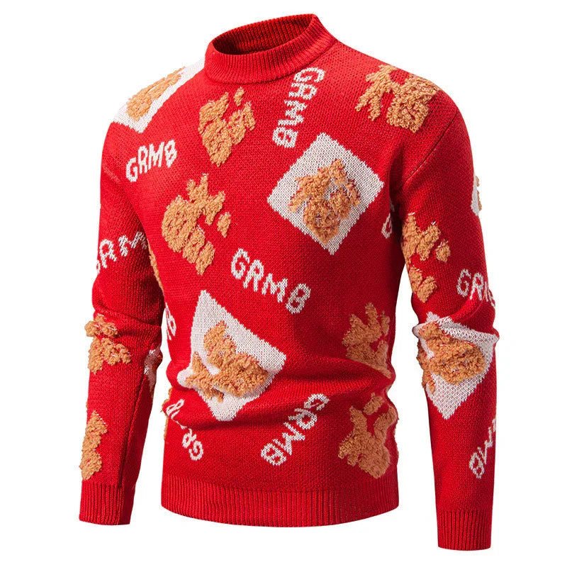 New Knitwear Half Turtleneck Fashion Sweater Men - Stylish, Cozy &amp; Versatile for All Occasions - Allen-Fitness