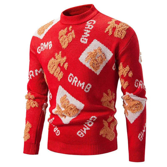 New Knitwear Half Turtleneck Fashion Sweater Men - Stylish, Cozy &amp; Versatile for All Occasions - Allen-Fitness