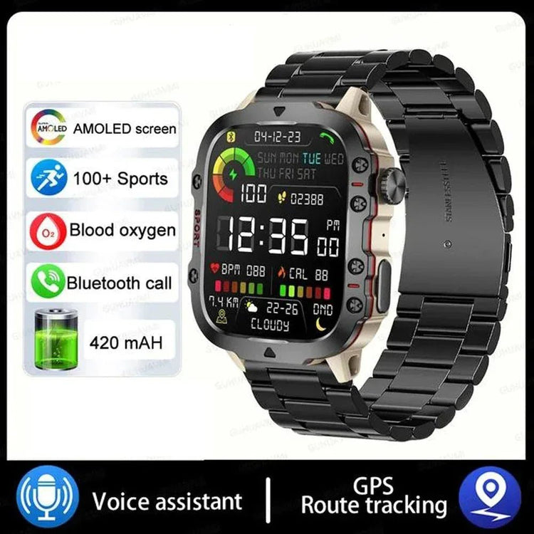 New QX11 Smart Bluetooth Watch - Health Tracking, Notifications, Touchscreen, USB Charging - Allen-Fitness