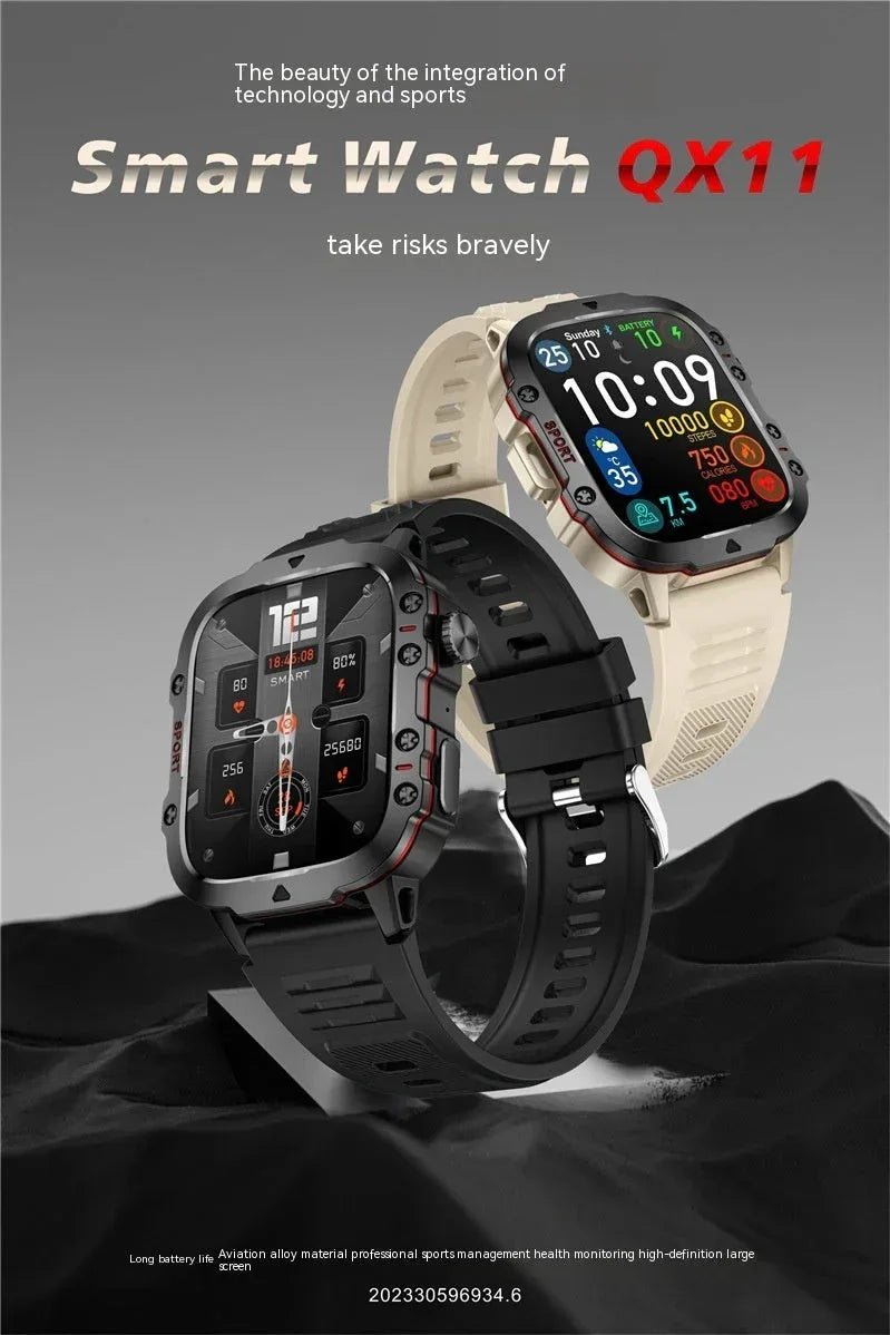 New QX11 Smart Bluetooth Watch - Health Tracking, Notifications, Touchscreen, USB Charging - Allen-Fitness