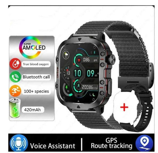 New QX11 Smart Bluetooth Watch - Health Tracking, Notifications, Touchscreen, USB Charging - Allen-Fitness