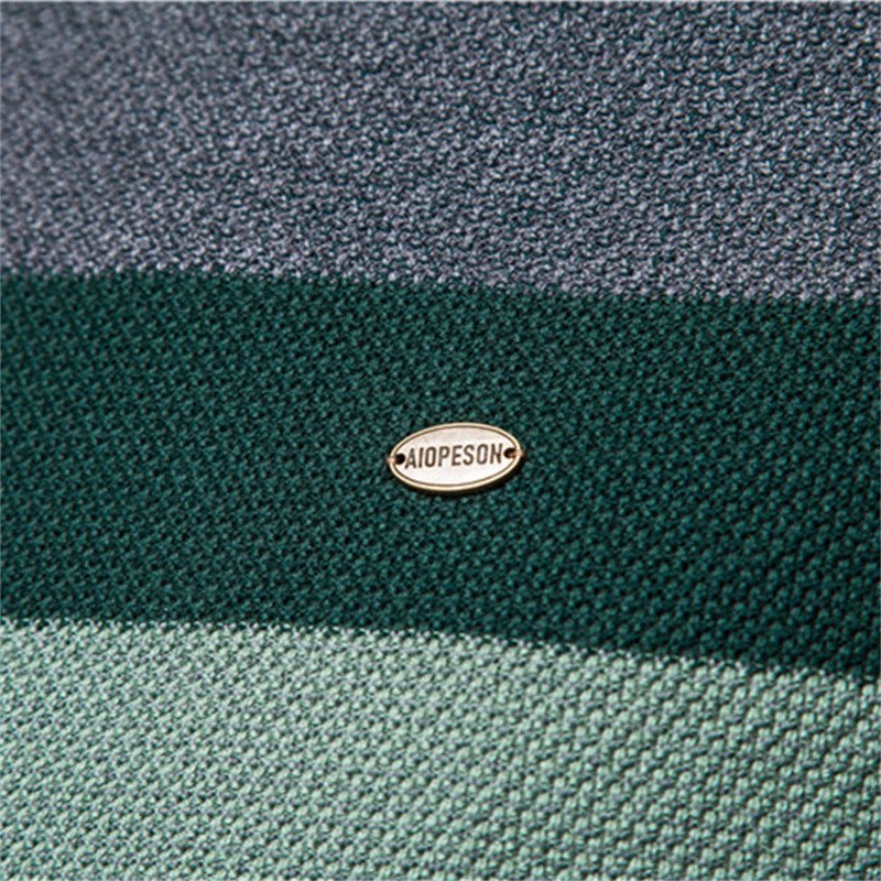 New Round Neck Men's Sweater Men's Long Sleeve 2024 Splicing Autumn and Winter Sweater Stripesd Men's Knitwear Casual Fashion - Premium Fitness & Activewear