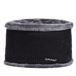 Winter Men Hat - Warm Knitted Cap with Ear Protection, Windproof Visor & Thick Scarf for Outdoor Activities - Allen-Fitness