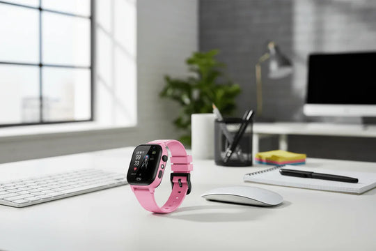 NNEOBA Child Safety Smart Watch Pink with GPS Tracking, SOS Alert, and HD Video Calling - Allen-Fitness