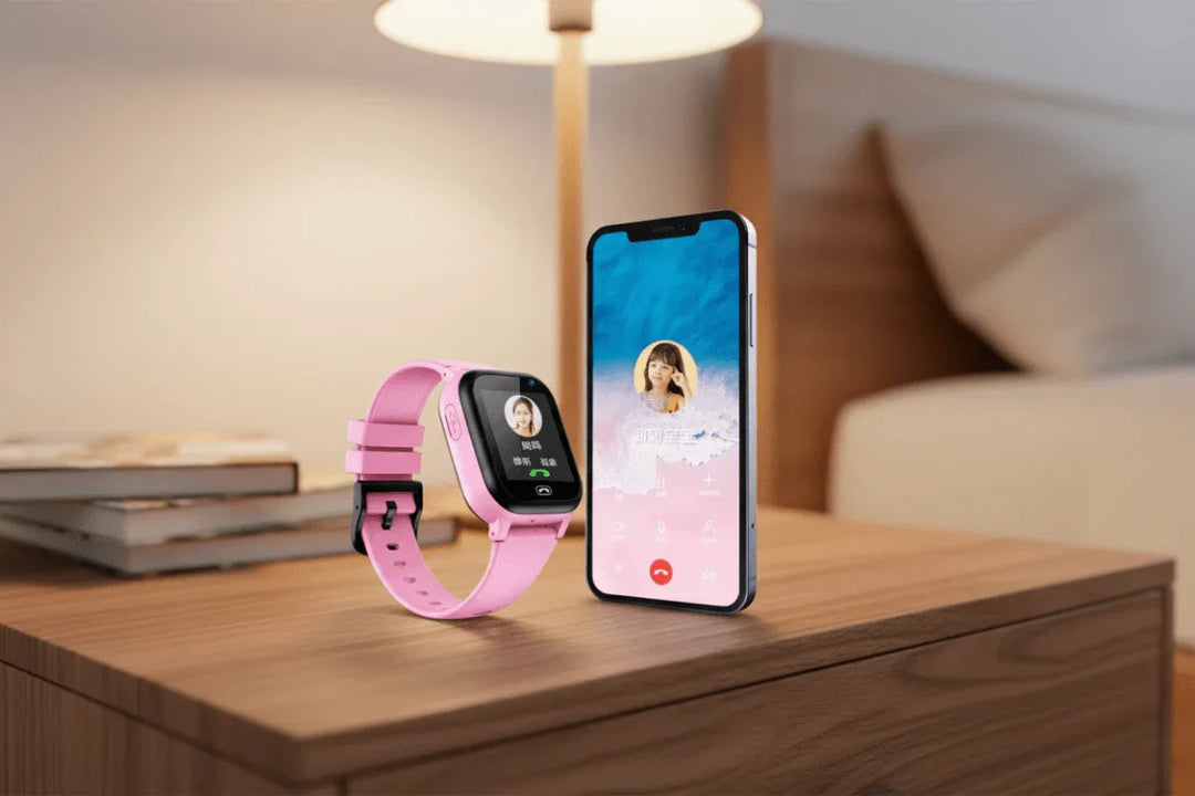 NNEOBA Child Safety Smart Watch Pink with GPS Tracking, SOS Alert, and HD Video Calling - Allen-Fitness