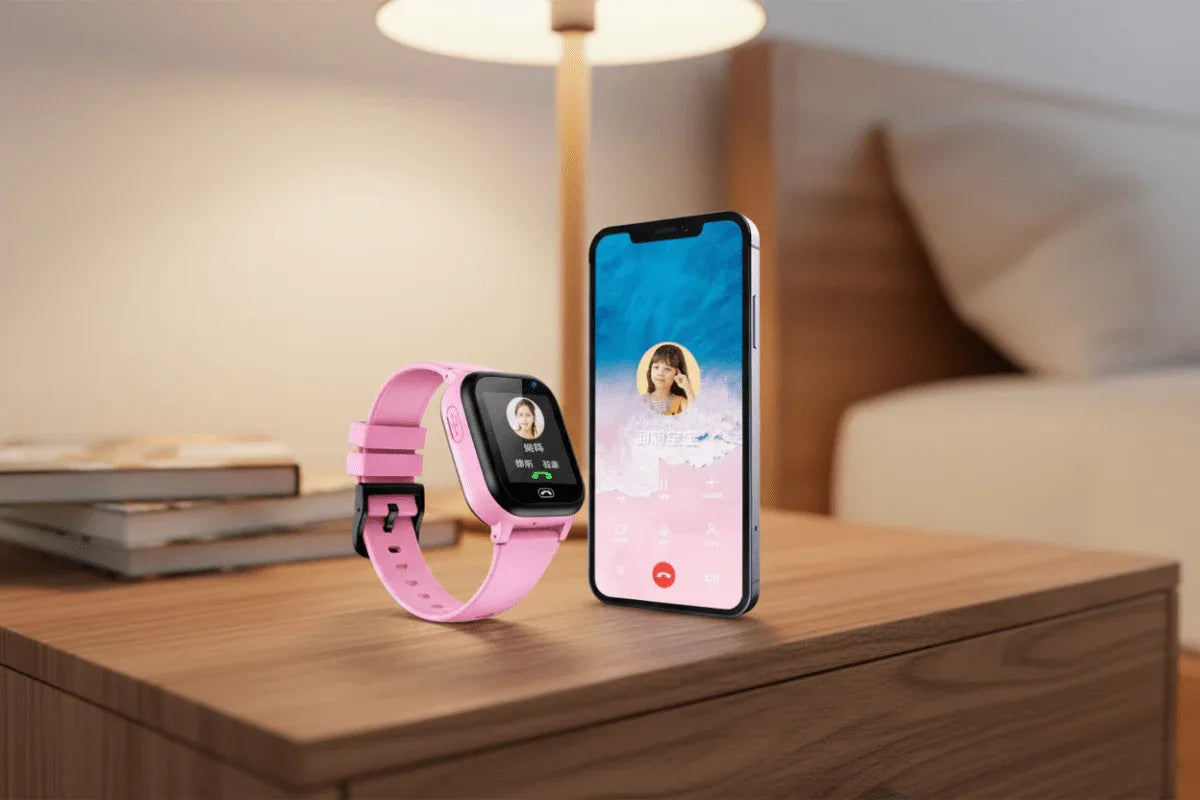 NNEOBA Child Safety Smart Watch Pink with GPS Tracking, SOS Alert, and HD Video Calling - Allen-Fitness