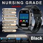 NNEOBA 2.04" AMOLED Fitness Smart Watch Black - ECG, PPG, Bluetooth, Health & Activity Tracker - Allen-Fitness