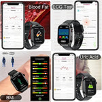 NNEOBA 2.04" AMOLED Fitness Smart Watch Black - ECG, PPG, Bluetooth, Health & Activity Tracker - Allen-Fitness