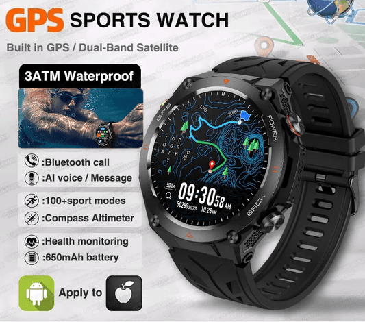 NNEOBA GPS Sports Smart Watch Black - Allen - Fitness