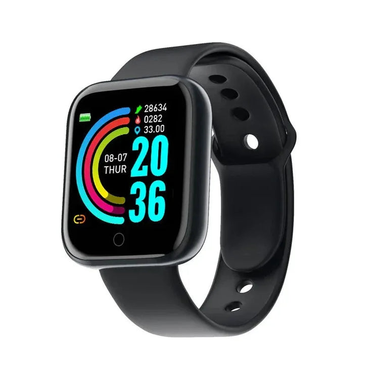NNEOBA Multifunctional Fitness Smart Watch Black - Health Tracker, Bluetooth, USB Charging - Allen-Fitness