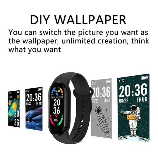 NNEOBA Smart Fitness Bracelet Watch Black - Heart Rate, Blood Pressure Monitoring &amp; Waterproof IP67 - Allen-Fitness