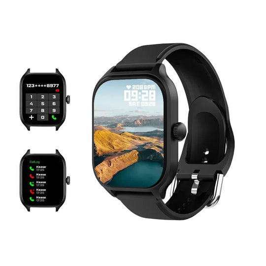 NNEOBA Smart Watch Fitness Tracker Black with Bluetooth Calling, Music Control &amp; Multi-Sport Modes - Allen-Fitness