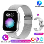 NNEOBA Smart Watch Fitness Tracker Silver - HD Bluetooth Calling, Health Monitoring, IP68 Waterproof - Allen-Fitness