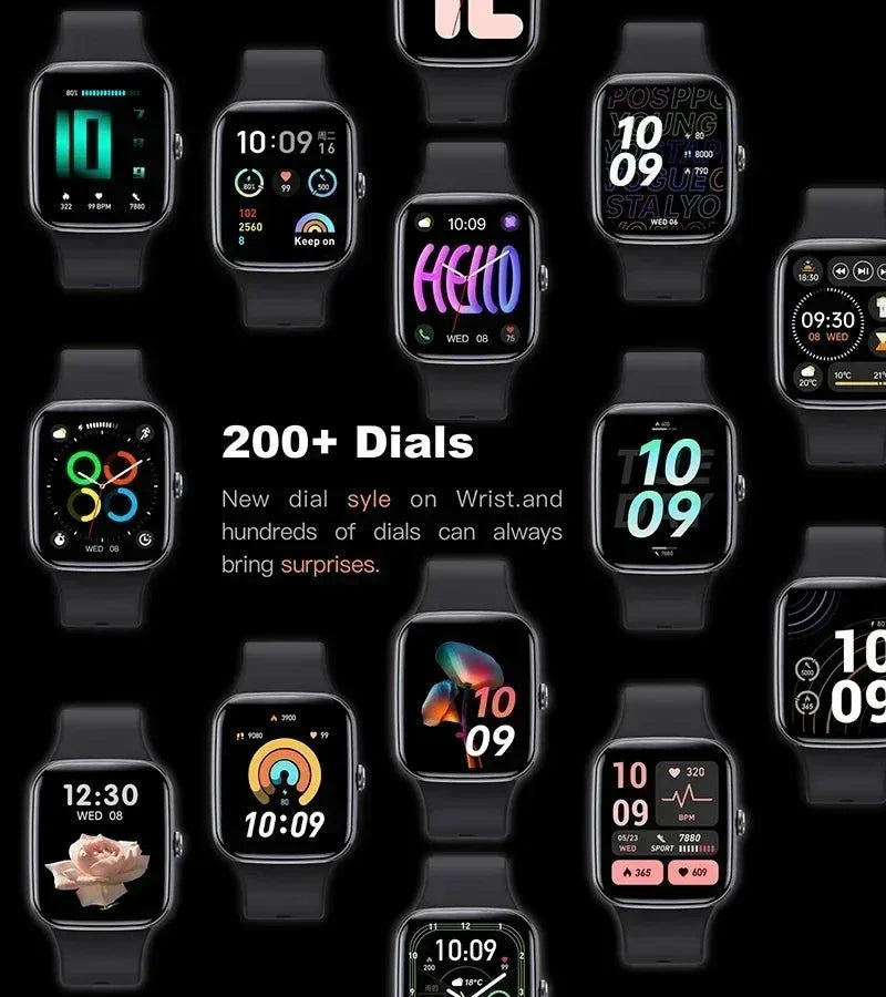 NNEOBA 1.96" Waterproof Fitness Smartwatch with Bluetooth Calling, Health Monitoring &amp; 100+ Sports Modes - Allen-Fitness