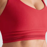ODM Red Open Back Fitness Top Hook and Eye Closure Sports Women Yoga Bra - Allen-Fitness