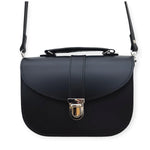 Olympia Handmade Leather Handbag - Black, Crafted in the UK, Customizable & Versatile Style - Allen-Fitness