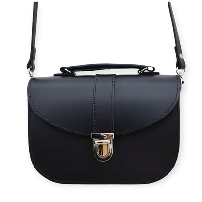Olympia Handmade Leather Bag - Black - Allen-Fitness