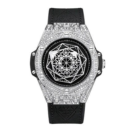 ONOLA Waterproof Sports Watch for Men - Quartz Diamond Clock with Leather Belt - Allen - Fitness