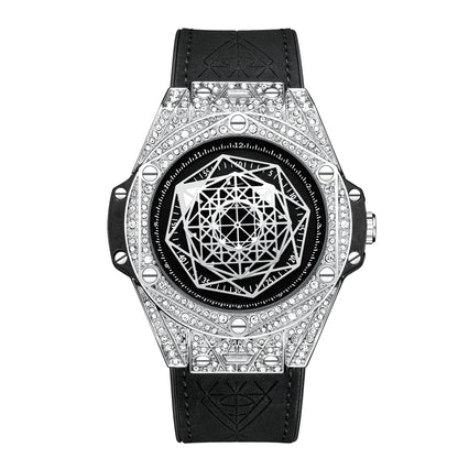 ONOLA Waterproof Sports Watch for Men - Quartz Diamond Clock with Leather Belt - Allen - Fitness