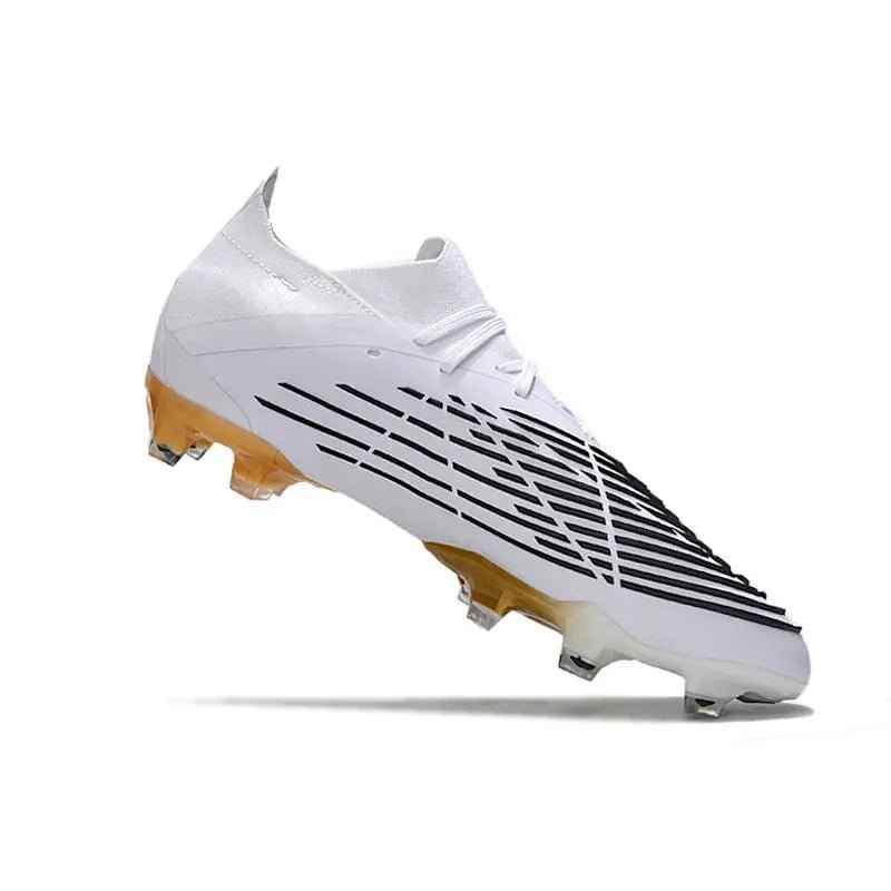 Original 1:1 AD Edge+ FG Football Soccer Shoes White Black Full Knitted High Quality Size 39-45 Men's Football Boots