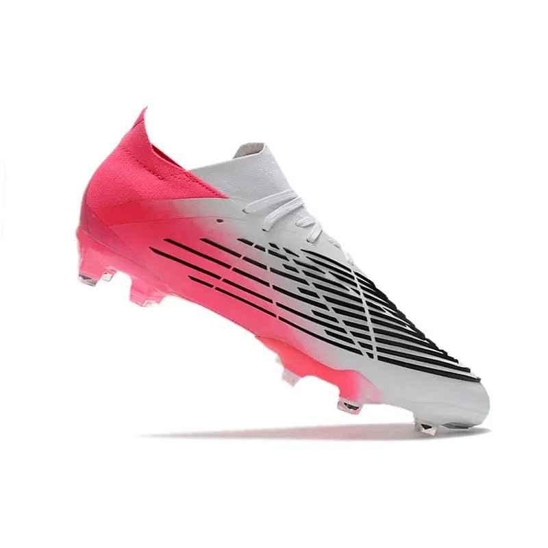 Original 1:1 AD Edge+ FG Football Soccer Shoes White Black Full Knitted High Quality Size 39-45 Men&