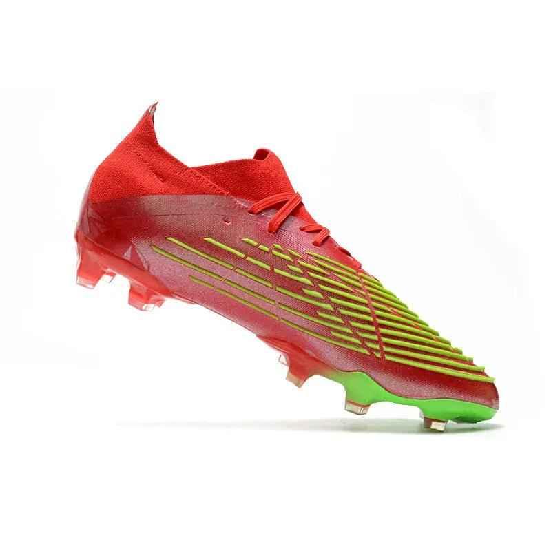 Original 1:1 AD Edge+ FG Football Soccer Shoes White Black Full Knitted High Quality Size 39-45 Men&
