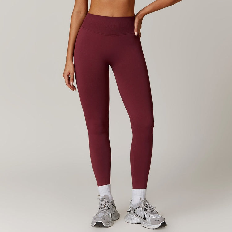 Peach Hip Seamless Tight Yoga Pants for Women's Outerwear Running Exercise Speed Drying Fitness Pants - Premium Fitness & Activewear for Men & Women|UK