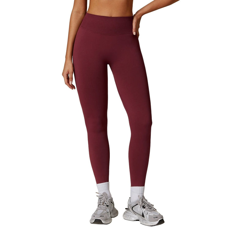Peach Hip Seamless Tight Yoga Pants for Women's Outerwear Running Exercise Speed Drying Fitness Pants - Premium Fitness & Activewear for Men & Women|UK