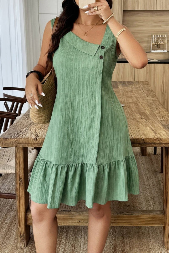 Women casual and summer dress in green 