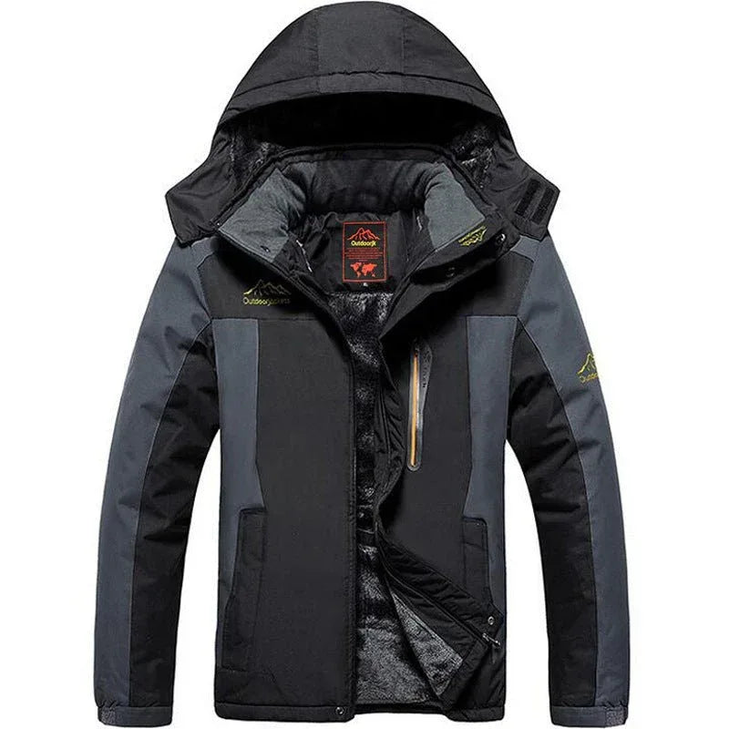 Plus Size Outdoor Winter Jacket For Men, Fleece Lined Padded, Waterproof &amp; Warm Options Available - Allen-Fitness