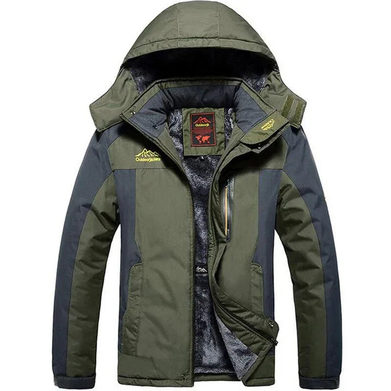Plus Size Outdoor Winter Jacket For Men, Fleece Lined Padded, Waterproof &amp; Warm Options Available - Allen-Fitness