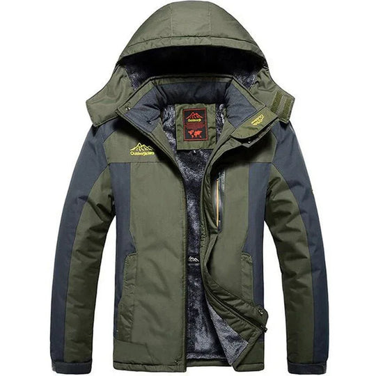 Plus Size Outdoor Winter Jacket For Men, Fleece Lined Padded, Waterproof &amp; Warm Options Available - Allen-Fitness