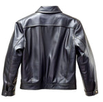 Premium Classic Black Leather Jacket For Men - Soft Sheep Leather, Durable Design, Timeless Style - Allen-Fitness