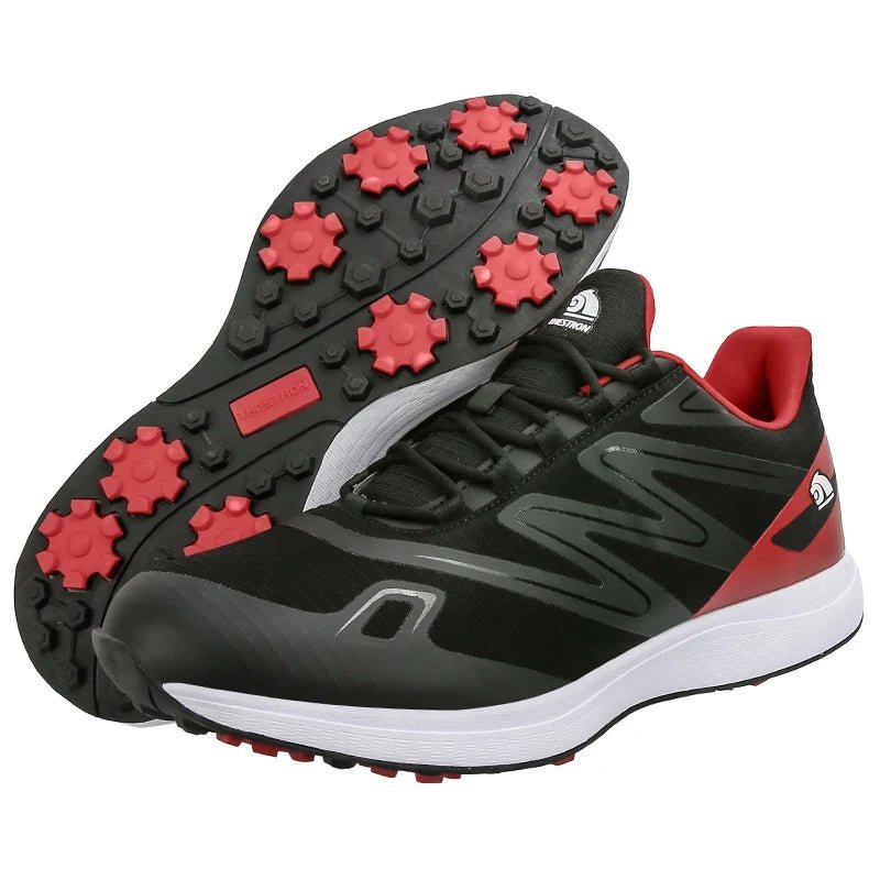 Premium Golf Shoes for Men - Stylish Leather Sneaker with Studs for Cricket and Sports - Allen - Fitness